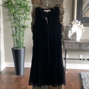 NWT DARLING Black Dress w/ Micro Pleating Size XXS
